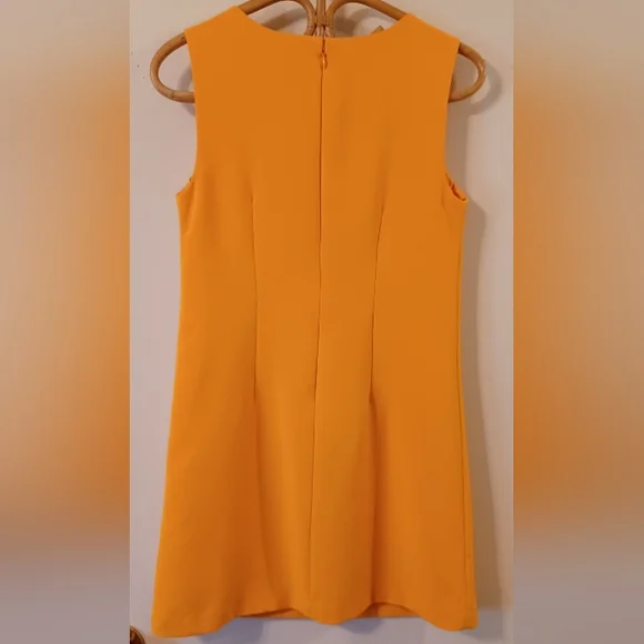 Victoria Beckham for Target marigold yellow tulip mod sheath dress XS - Picture 2 of 7